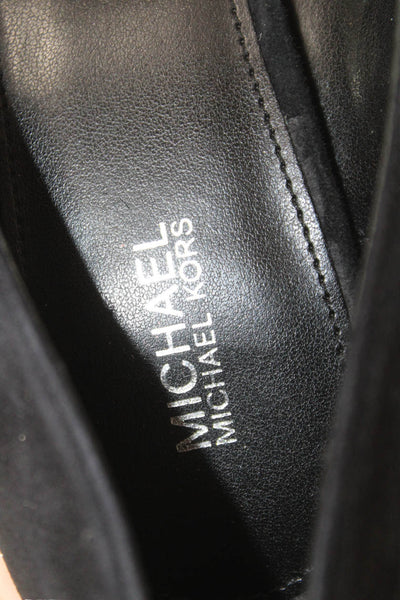 Michael Michael Kors Womens Suede Porter Flex Pumps Shoes Black Size 8.5M