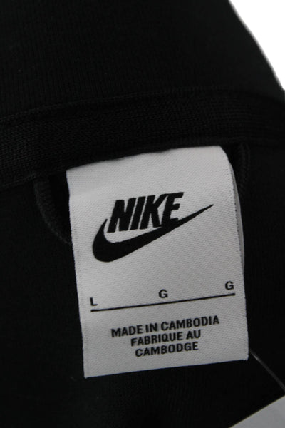 Nike Unisex Adults Full Zip Hoodie Black Cotton Size L