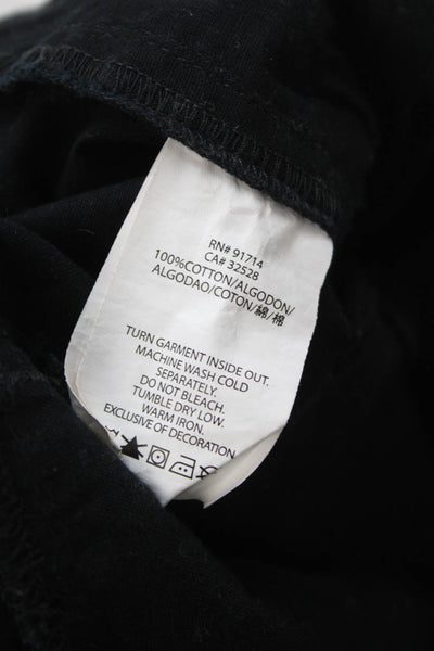 Armani Exchange Mens Cargo Shorts Black Cotton Button Closure Size 34