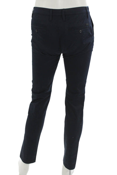 Armani Exchange Men Chino Pants Blue Cotton Blend Button Size 29