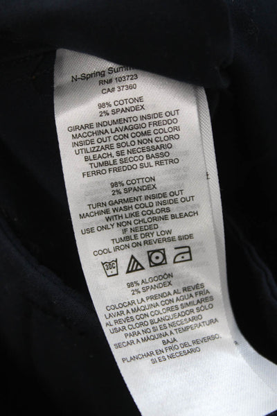 Armani Exchange Men Chino Pants Blue Cotton Blend Button Size 29