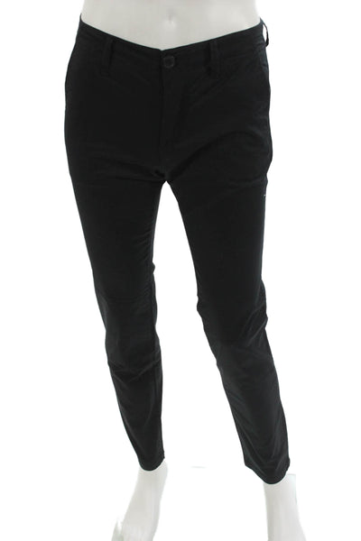 Armani Exchange Mens Chino Pants Black Cotton Stretch Size 29