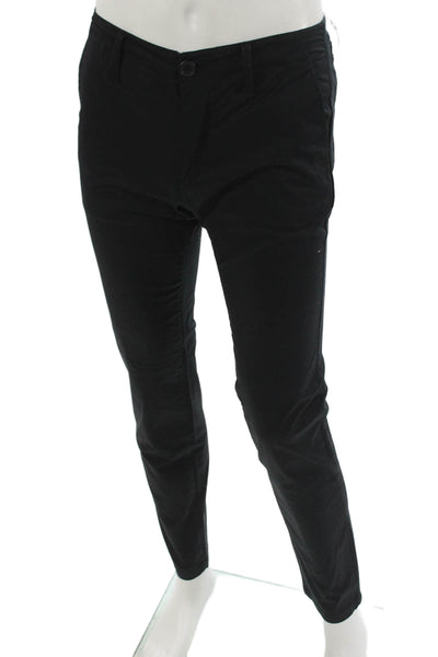 Armani Exchange Mens Chino Pants Black Cotton Stretch Size 29