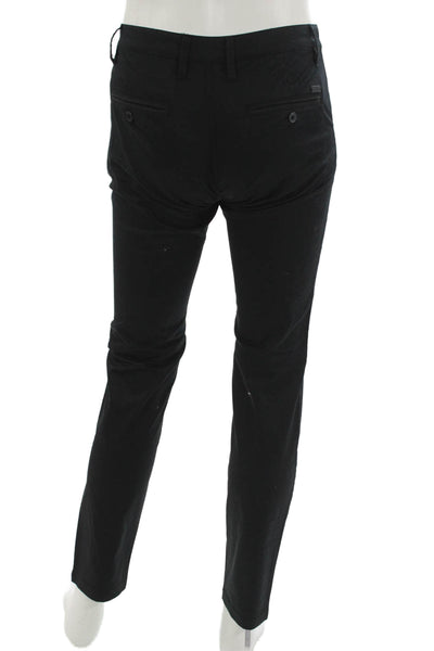 Armani Exchange Mens Chino Pants Black Cotton Stretch Size 29