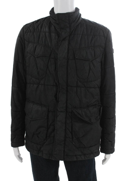 Boss Hugo Boss Mens Quilted Black Jacket Size 42