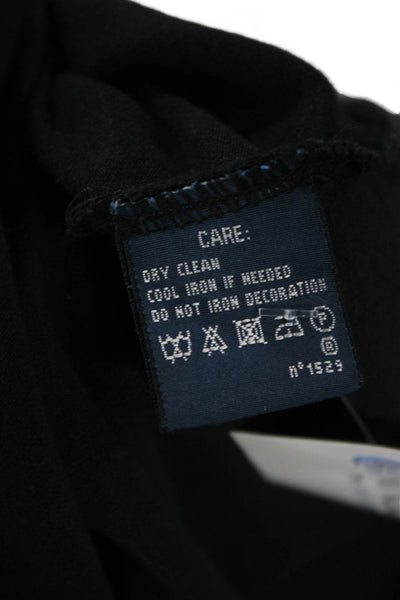 Ralph Lauren Blue Label Womens Black Collared Button Long Sleeve Polo Size L