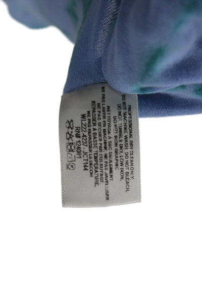 Proenza Schouler Women Striped Blue Long Sleeve T-Shirt Size M