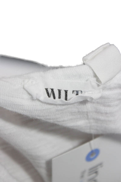 Wilt Women White Basic Sleeveless V Neck Cotton Tank Size M