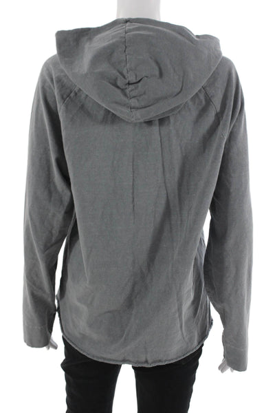 Standard James Perse Unisex Pullover Hoodie Gray Cotton Size 2