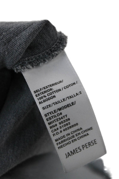 Standard James Perse Unisex Pullover Hoodie Gray Cotton Size 2