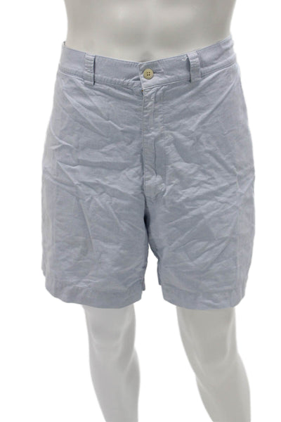 Polo Golf Ralph Lauren Mens Chino Shorts Light Blue 100% Cotton Button Size 38
