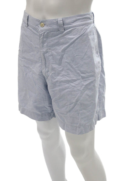 Polo Golf Ralph Lauren Mens Chino Shorts Light Blue 100% Cotton Button Size 38