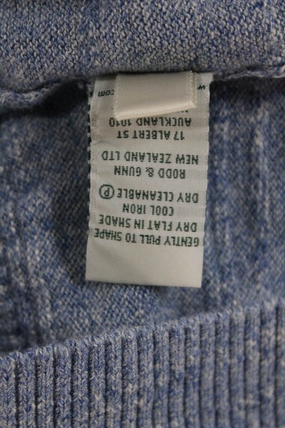 Rodd & Gunn Men Pullover Cotton Collared Blue Long Sleeve Classic Size L