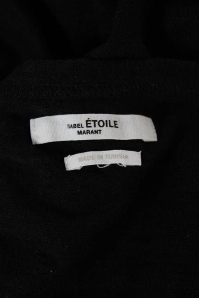 Isabel Marant Etoile Women Black Linen T-Shirt Short Sleeve Size XS