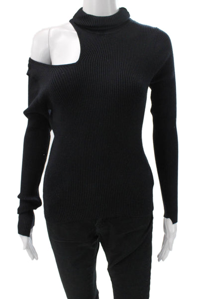 ASTR Womens Black Turtleneck Pullover Sweater Polyester Long Sleeve Size XS