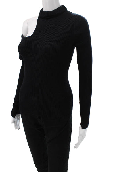 ASTR Womens Black Turtleneck Pullover Sweater Polyester Long Sleeve Size XS