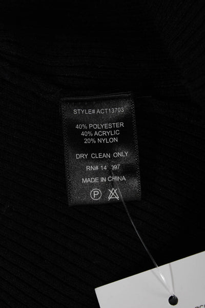 ASTR Womens Black Turtleneck Pullover Sweater Polyester Long Sleeve Size XS