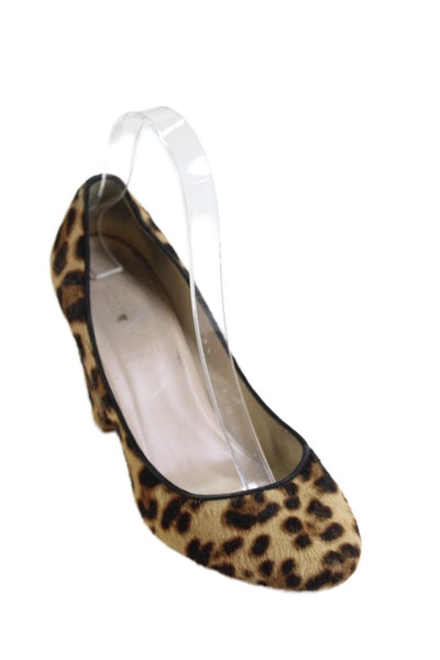 J Crew Round Toe Slip-On Animal Print Pumps Shoes Size 7