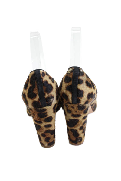 J Crew Round Toe Slip-On Animal Print Pumps Shoes Size 7