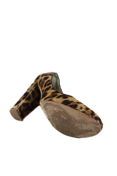 J Crew Round Toe Slip-On Animal Print Pumps Shoes Size 7