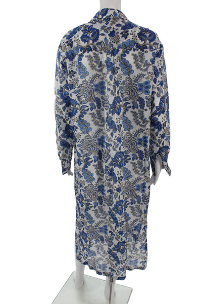 MC2 Saint Barth Womens Multicolor Paisley Collar Shirt Dress Longsleeve Size S