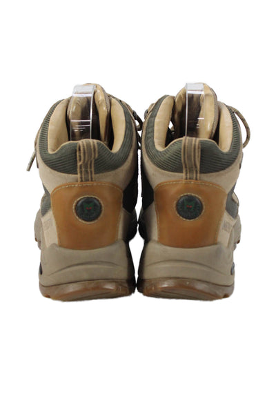 Mephisto Womens Lace Up Logo Suede Walking Sneakers Brown Size 6.5