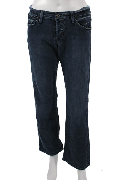 Lucky Brand Womens Straight Jeans Blue Low Rise Button Cotton Size 6