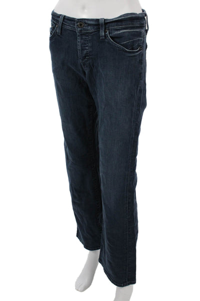 Lucky Brand Womens Straight Jeans Blue Low Rise Button Cotton Size 6