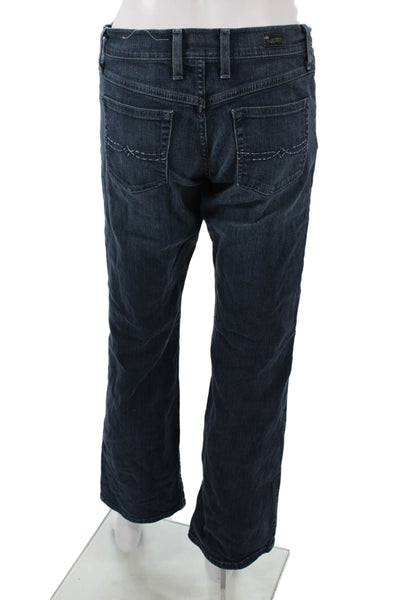 Lucky Brand Womens Straight Jeans Blue Low Rise Button Cotton Size 6