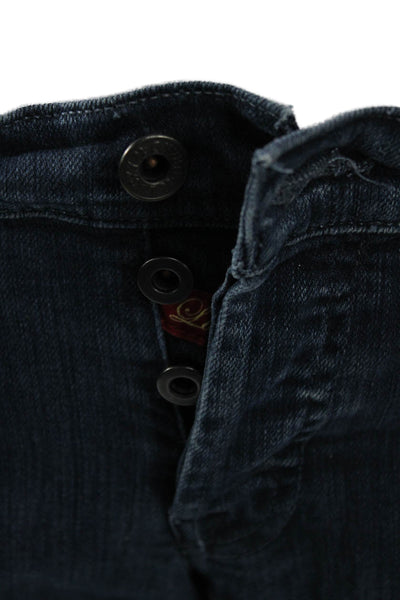 Lucky Brand Womens Straight Jeans Blue Low Rise Button Cotton Size 6