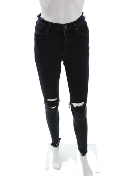 Agolde Womens Skinny Ankle Black High Rise Jeans Size 25