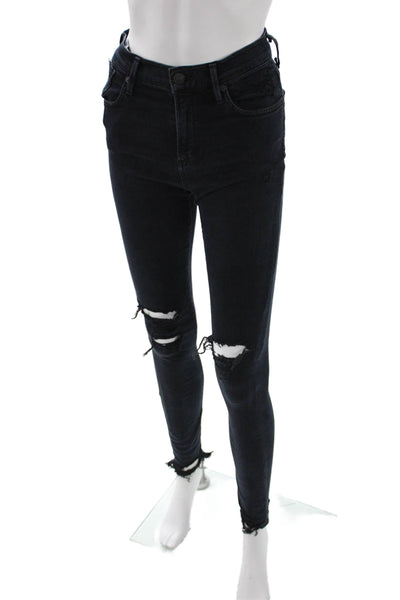 Agolde Womens Skinny Ankle Black High Rise Jeans Size 25