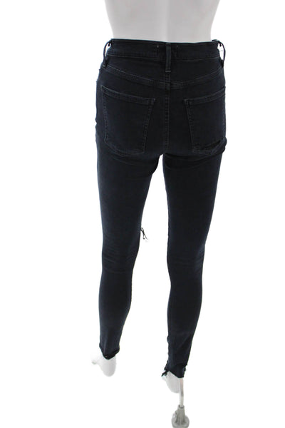 Agolde Womens Skinny Ankle Black High Rise Jeans Size 25