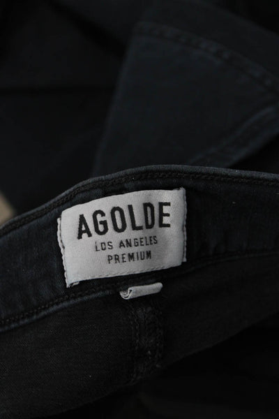 Agolde Womens Skinny Ankle Black High Rise Jeans Size 25