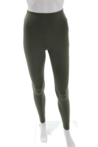 Lululemon Womens Compression Leggings Green Polyester Blend Size 4