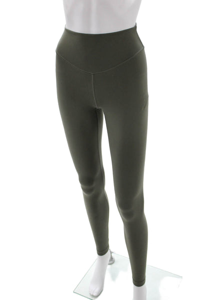 Lululemon Womens Compression Leggings Green Polyester Blend Size 4