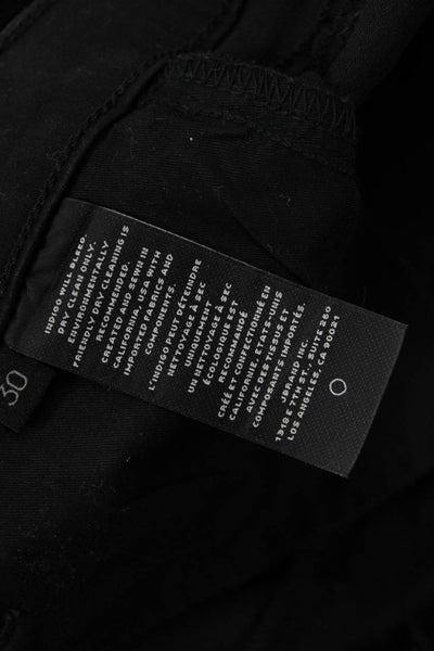 J Brand Womens Black Biker Jeggings High Rise 31 Inseam Size 30