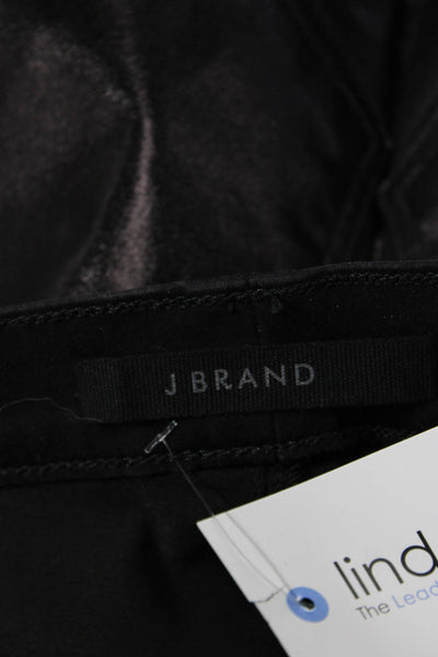 J Brand Womens Black Biker Jeggings High Rise 31 Inseam Size 30