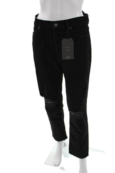 Current/Elliott Women Straight High Rise Jeans Black Size 26