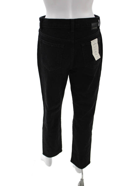 Current/Elliott Women Straight High Rise Jeans Black Size 26