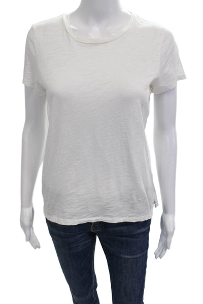 Goldie Women Basic White Prima Cotton Crew Neck T-Shirt Size S