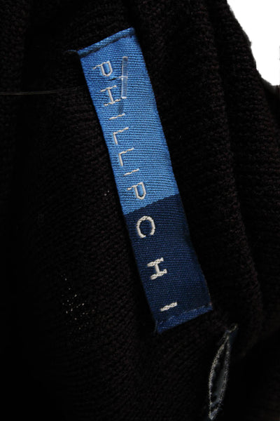 Phillip Chi Unisex Black Turtleneck Pullover Sweater Polyester Size S