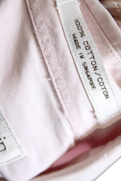 Calvin Klein Mens Button-Down Pink Cotton Dress Shirt Long Sleeve Size 15.5