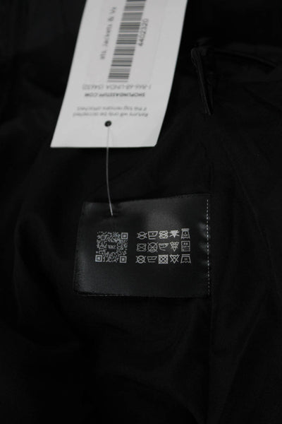 Zara Women Puffer Jacket Black High Neck Long Sleeve Zip Polyester Size M