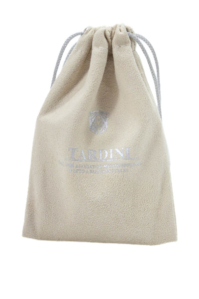 Tardini Womens Genuine American Alligator Beauty Compact Mirror Case Navy Blue