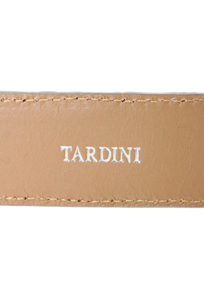 Tardini Mens Genuine American Alligator 1 1/8" Buckle Belt Black Combo Size 44