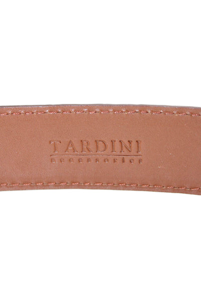 Tardini Mens Genuine American Alligator 1 1/8" Buckle Belt Cognac Size 36