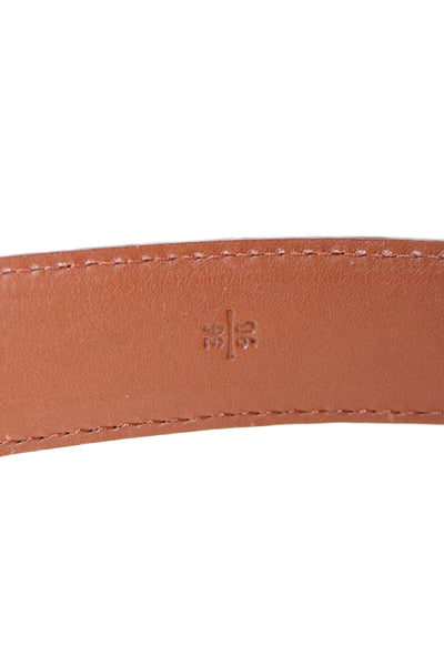 Tardini Mens Genuine American Alligator 1 1/8" Buckle Belt Cognac Size 36