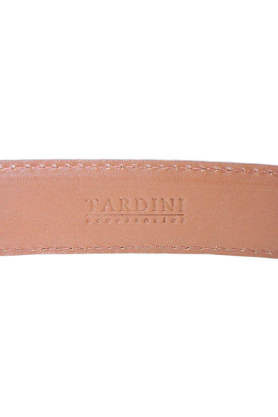 Tardini Mens Genuine American Alligator 1 1/8" Buckle Belt Cognac Size 40