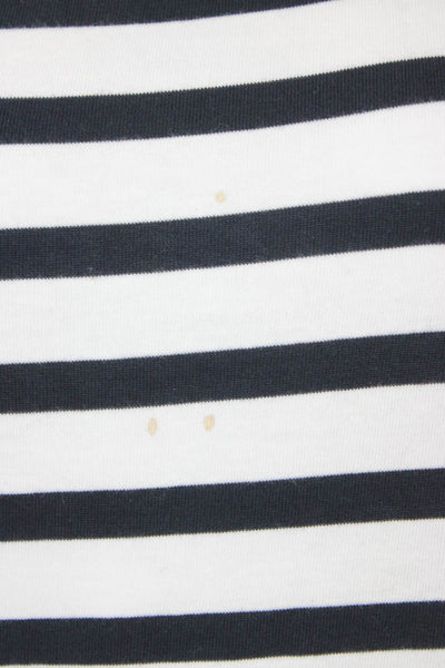 J Crew Womens Maxi Dress Black Striped Cotton Sleeveless Pullover Size PS